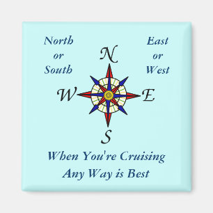 Aqua Any Way Cruising Sqiare Magnet