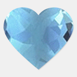 Aqua Aquamarine gem Gifts by Sharles Heart Sticker