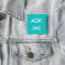 Aqua Ask Me! Buttons for Volunteers, Business