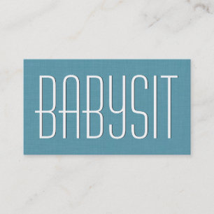 Aqua BABYSITTER Simple Style V383A Business Card