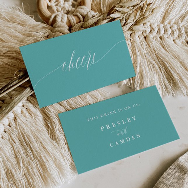Aqua Bar Ticket Wedding Reception Drink Token Card (Creator Uploaded)