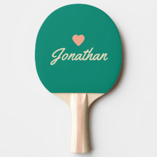 Aqua Beach Breeze Vintage PK Heart Signature Ping Pong Paddle