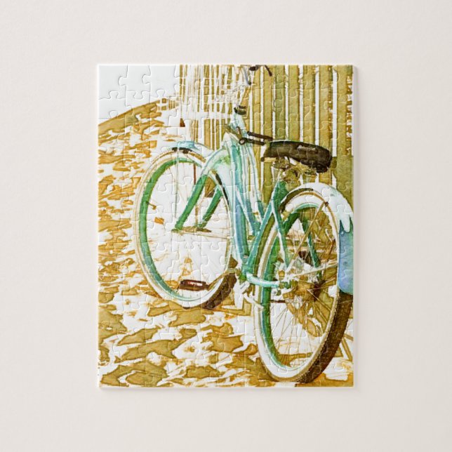 Aqua Beach Cruiser Jigsaw Puzzle (Vertical)