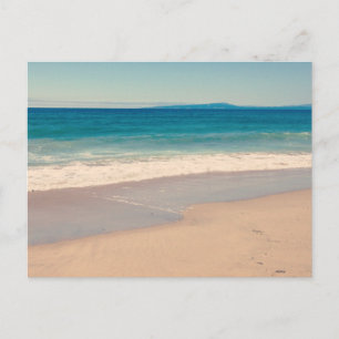 Aqua Beach Scene Blank Photo Postcard