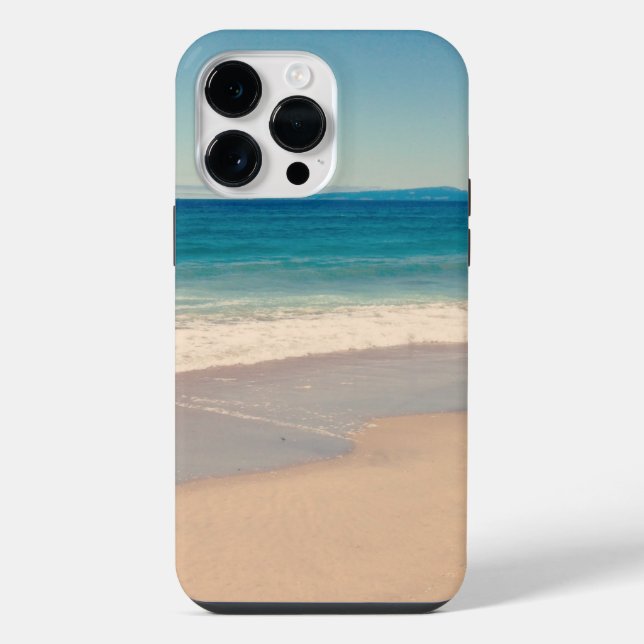 Aqua Beach Scene iPhone Case (Back)