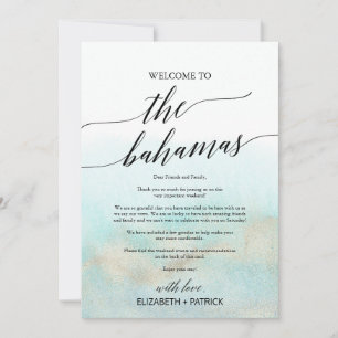 Aqua Beach The Bahamas Welcome Letter & Itinerary