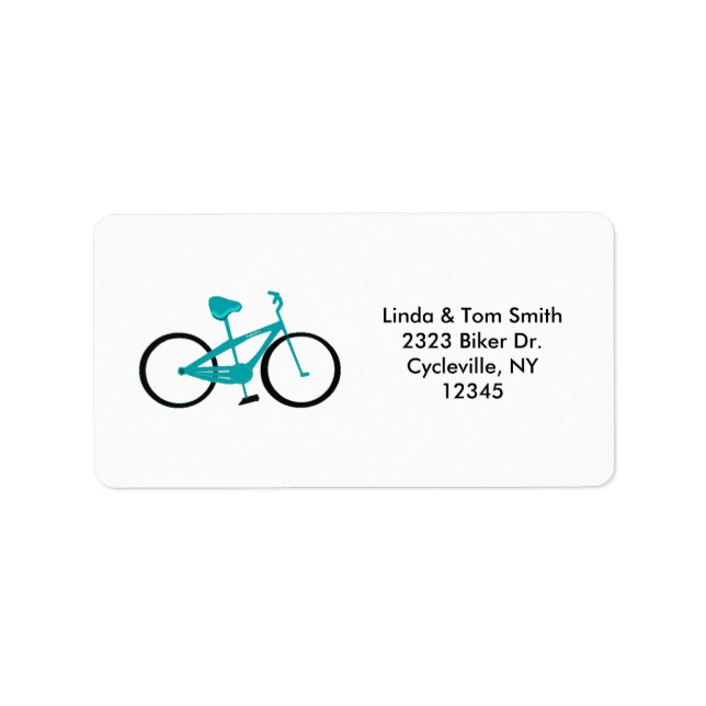 Aqua Bicycle Label (Front)