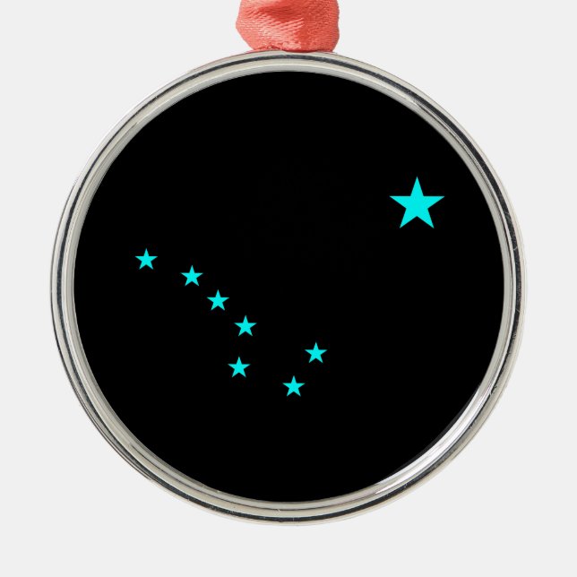 Aqua Big Dipper Metal Tree Decoration (Front)