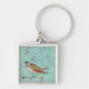 Aqua Bird Key Ring