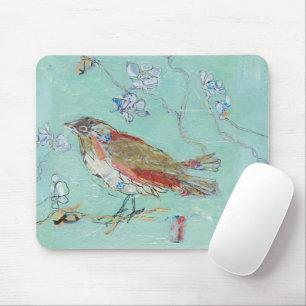 Aqua Bird Mouse Mat