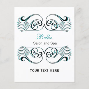 aqua  , black and white Chic Business Flyers