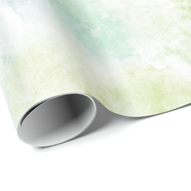 Aqua Bliss Watercolor Wrapping Paper (Roll Corner)