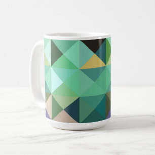 Aqua Blue Abstract Style Mug Cup