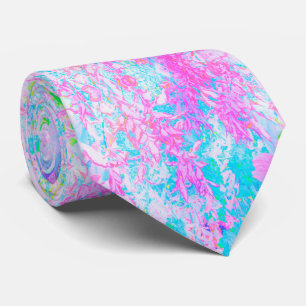 Aqua Blue and Hot Pink Hydrangea Landscape Tie
