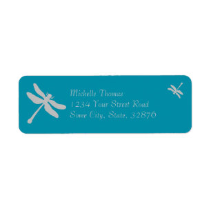 Aqua Blue and Silver Dragonfly Wedding