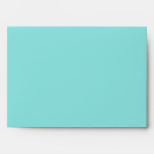 Aqua Blue and Taupe Wedding Invitation Envelope