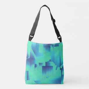 Aqua Blue Art Deco Crossbody Bag