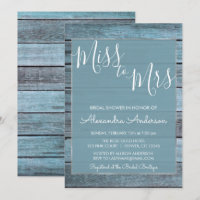 Aqua Blue Beach House Miss to Mrs Bridal Shower