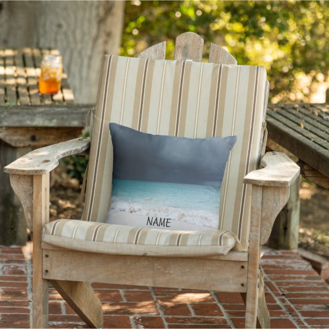 Aqua blue beach, sea, kings of summer outdoor pill cushion (Chair)