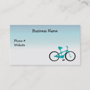 Aqua Blue Bicycle Business Card