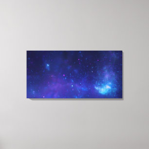 Aqua Blue Celestial Milky Way Galactic Centre Canvas Print