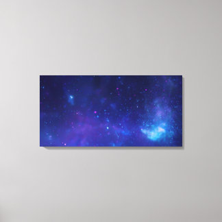 Aqua Blue Celestial Milky Way Galactic Centre Canvas Print