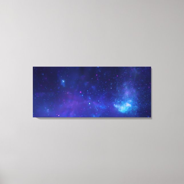 Aqua Blue Celestial Milky Way Galactic Centre Canvas Print (Front)