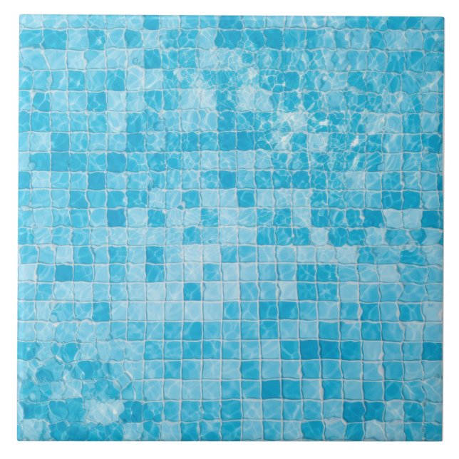 Aqua Blue Ceramic Tile (Front)
