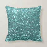 Aqua Blue Colour of 2021 Popular Glitter Cushion<br><div class="desc">This design was created though digital art. It may be personalised in the area provided. Contact me at colorflowcreations@gmail.com if you with to have this design on another product. Purchase my original abstract acrylic painting for sale at www.etsy.com/shop/colorflowart. See more of my creations or follow me at www.facebook.com/colorflowcreations, www.instagram.com/colorflowcreations, www.twitter.com/colorflowart,...</div>