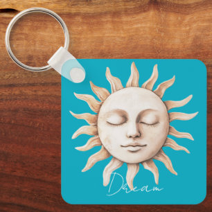 Aqua Blue dream Sicilian sun Key Ring