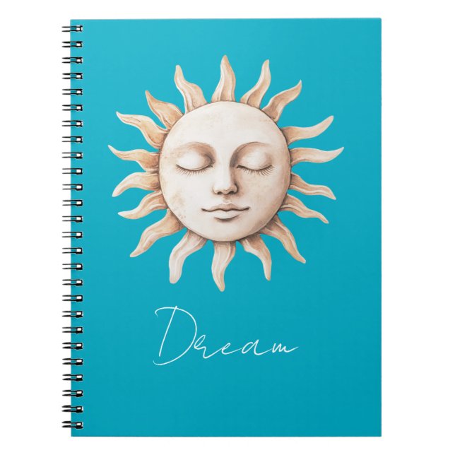 Aqua Blue dream Sicilian sun Notebook (Front)