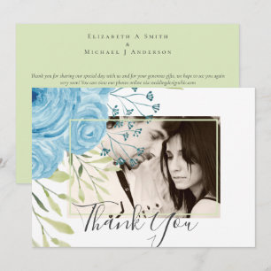 Aqua Blue Floral Wedding 