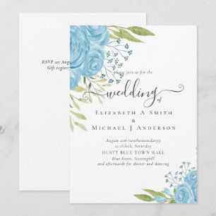Aqua Blue Floral Wedding 