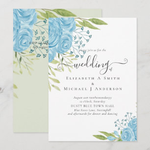 Aqua Blue Floral Wedding