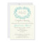 Aqua blue foliage initials wedding couples shower