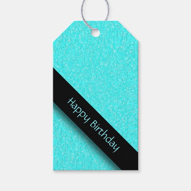Aqua Blue Gift Tags (Front)