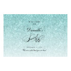 Aqua Blue Glitter Sweet 16 Personalised Welcome