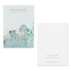 AQUA BLUE GOLD AGATE MARBLE EARRING DISPLAY CARD