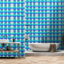 Aqua Blue Gradient Glass Droplets