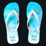 Aqua Blue Gradient Simple Monogram Name Flip Flops<br><div class="desc">This stylish pair of gradient aqua blue flip flops is a memorable gift for wedding party members: bride, bridesmaids, mother of the bride, maid of honour... They will add a stylish dose of glam to your wedding day, bachelorette party, or other celebration. ♥Customise it with your wording by using the template fields. ♥...</div>
