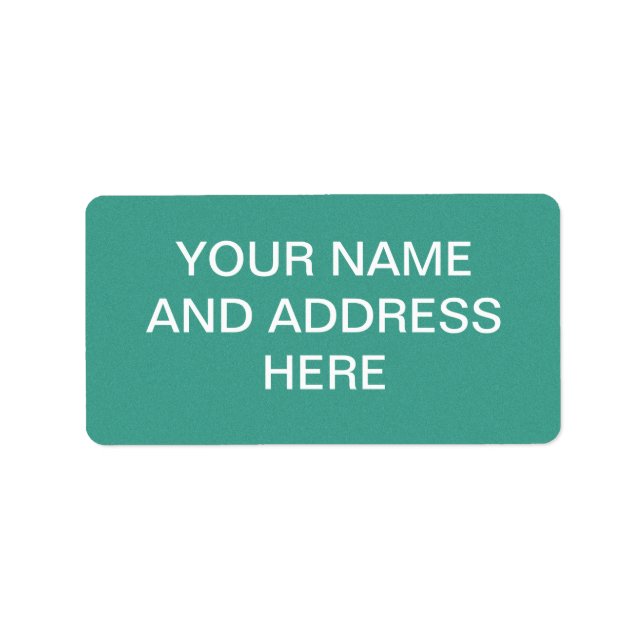 Aqua/blue-green "sand grains" background label (Front)