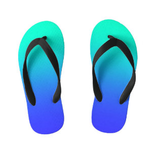Aqua + Blue Kids Flip Flops
