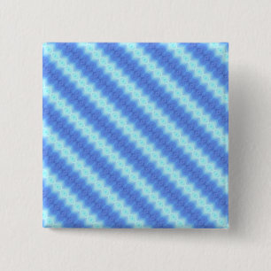 Aqua Blue Knit Crochet Stripe Texture Pattern 15 Cm Square Badge