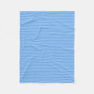 Aqua Blue Knit Crochet Stripe Texture Pattern Fleece Blanket
