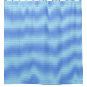 Aqua Blue Knit Crochet Stripe Texture Pattern Shower Curtain