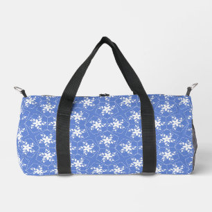 Aqua Blue Marble Texture Abstract Liquid Pattern Duffle Bag