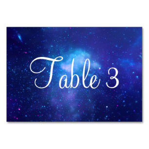 Aqua Blue Milky Way Galactic Centre Celestial Table Number