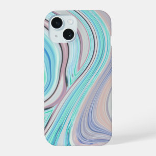 aqua blue mint green lilac purple pastel rainbow iPhone 15 case