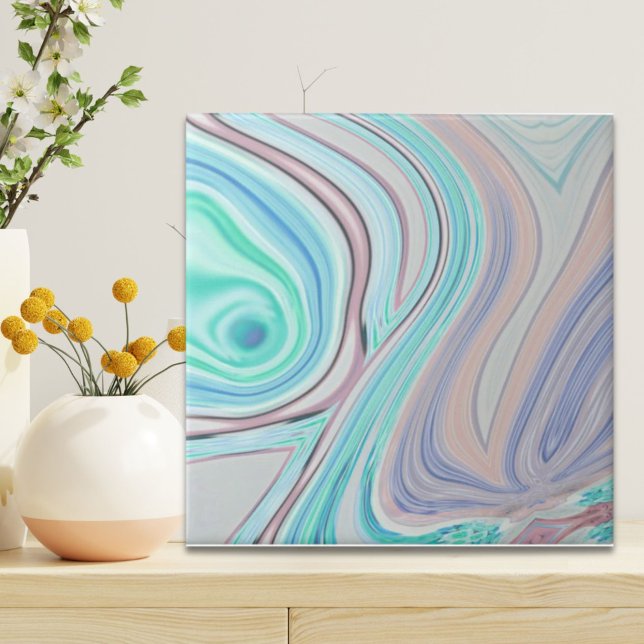 aqua blue mint green lilac purple pastel rainbow tile (aqua blue mint green lilac purple pastel rainbow ceramic tile)