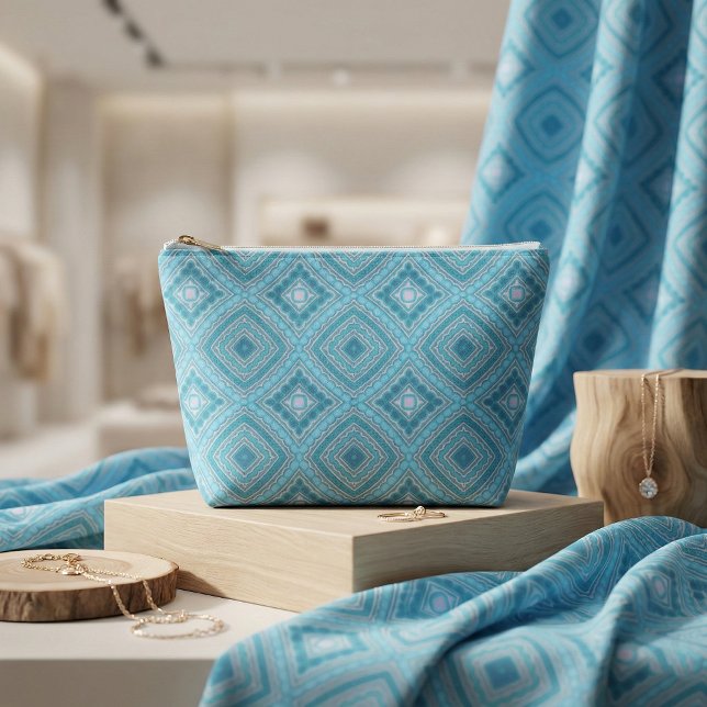 Aqua Blue Mint Teal Turquoise Ethnic Boho Pattern Fabric (Creator Uploaded)